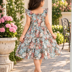 Seraphina Sky Tiered Frock