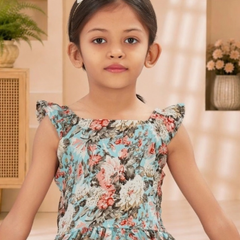 Seraphina Sky Tiered Frock