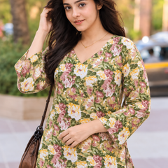 Solara Botanical Tunic Top