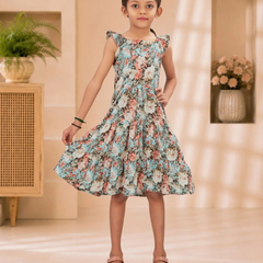 Seraphina Sky Tiered Frock