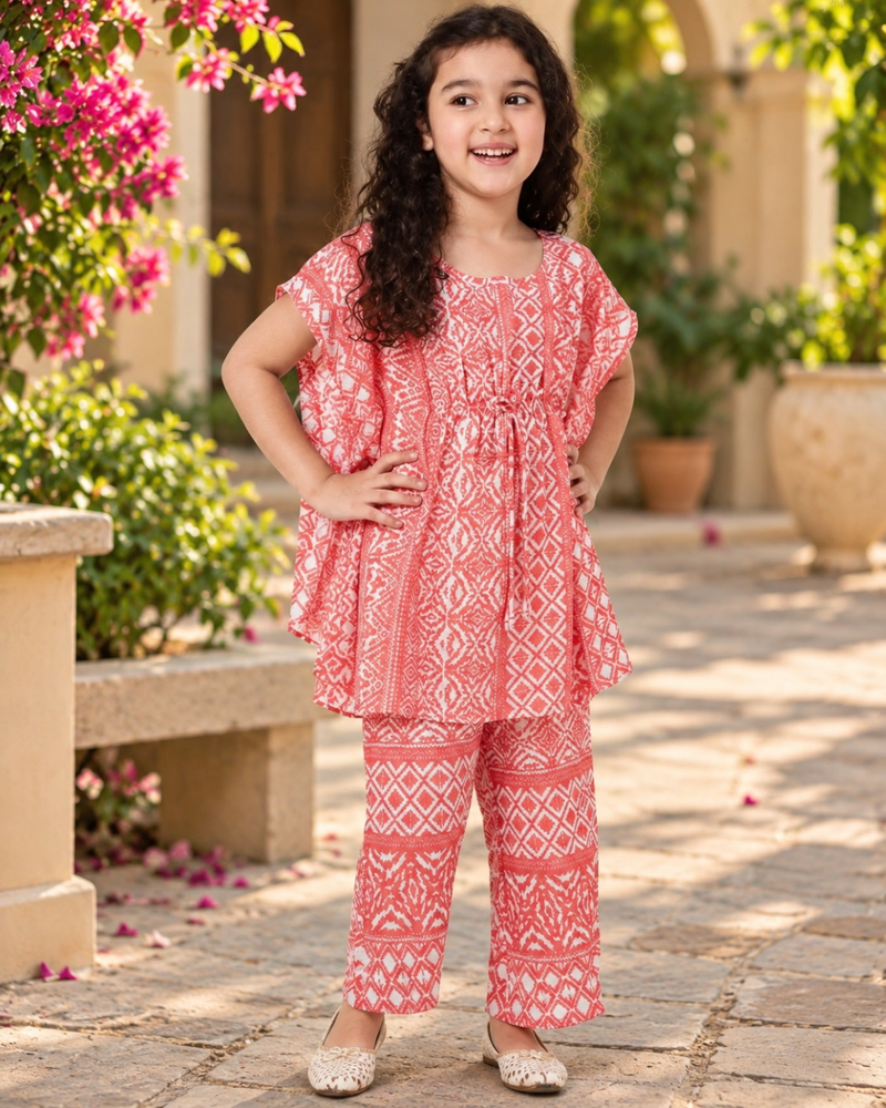 Coralia Bloom Kaftan Palazzo Set