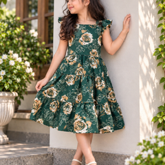 Verdant Rose Tiered Frock