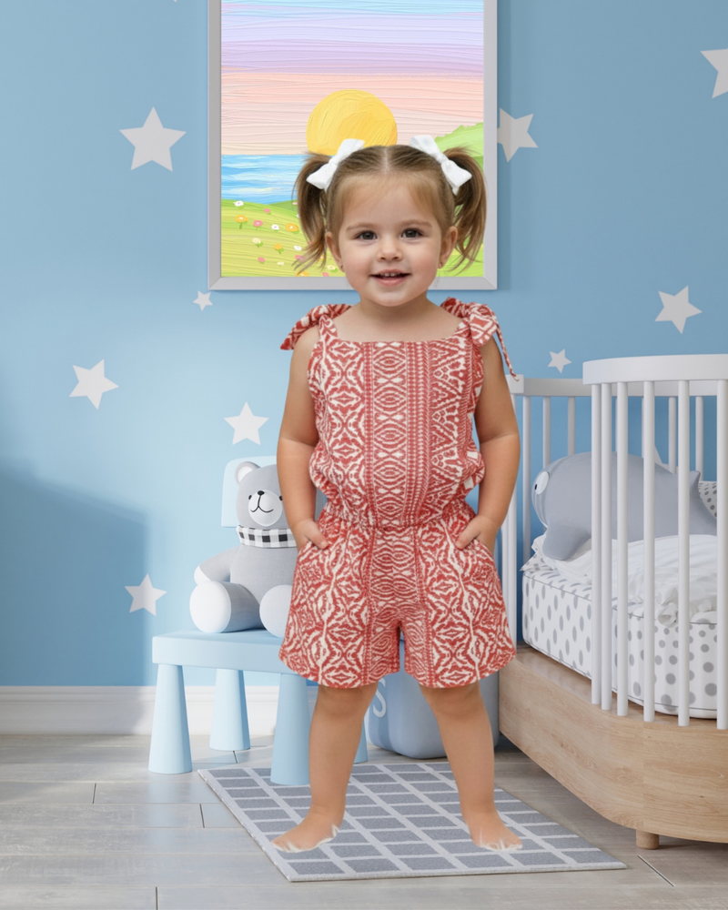 Coralia Batik Tie-Up Playsuit