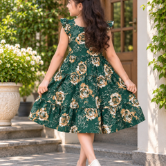 Verdant Rose Tiered Frock