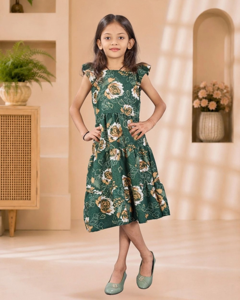 Verdant Rose Tiered Frock