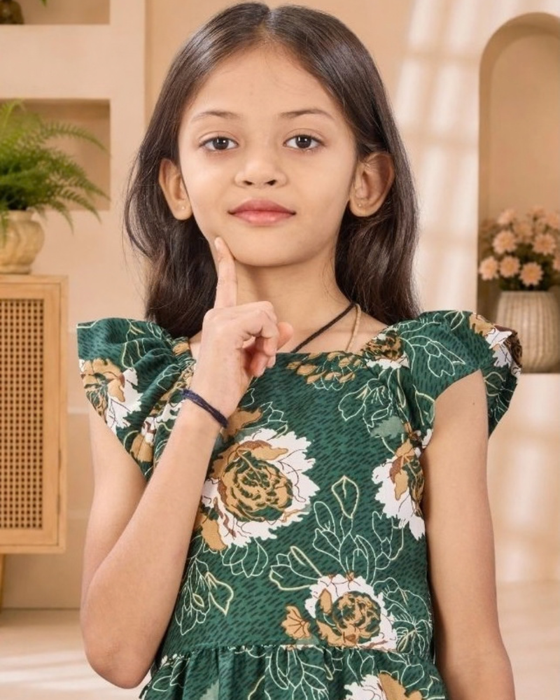Verdant Rose Tiered Frock