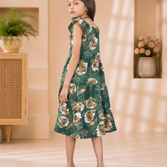 Verdant Rose Tiered Frock