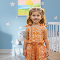 Saffron Bloom Tie-Up Playsuit
