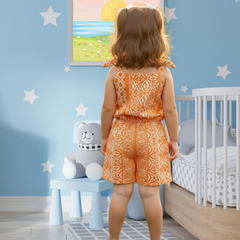 Saffron Bloom Tie-Up Playsuit