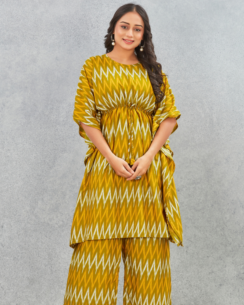 Solar Chevron Kaftan Set